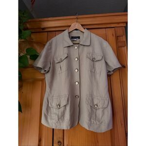 Cynthia Howie for Massy Boutique Linen Blend Safari Jacket – Size 16